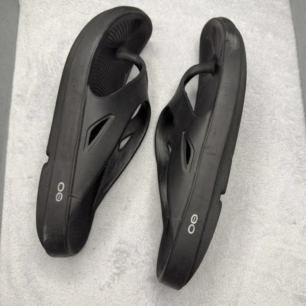 OOFOS OOriginal Recovery Flip Flops Black Men 13 Women 15 EU 46 Comfort Sandals